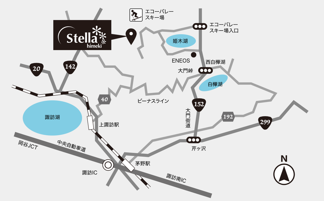 ステラまでのマップ