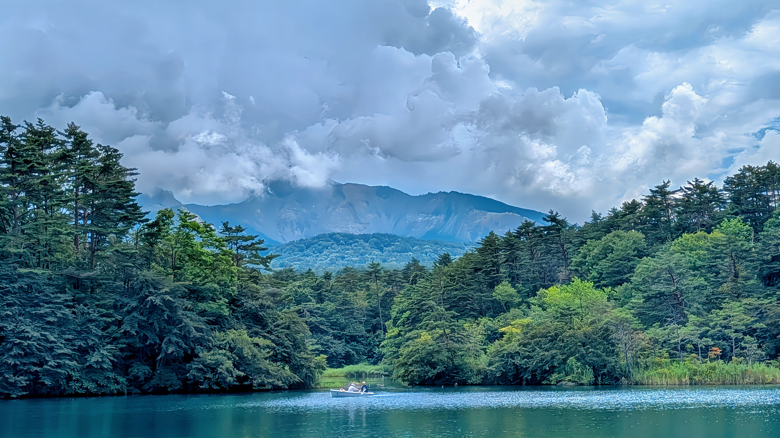 毘沙門沼と磐梯山