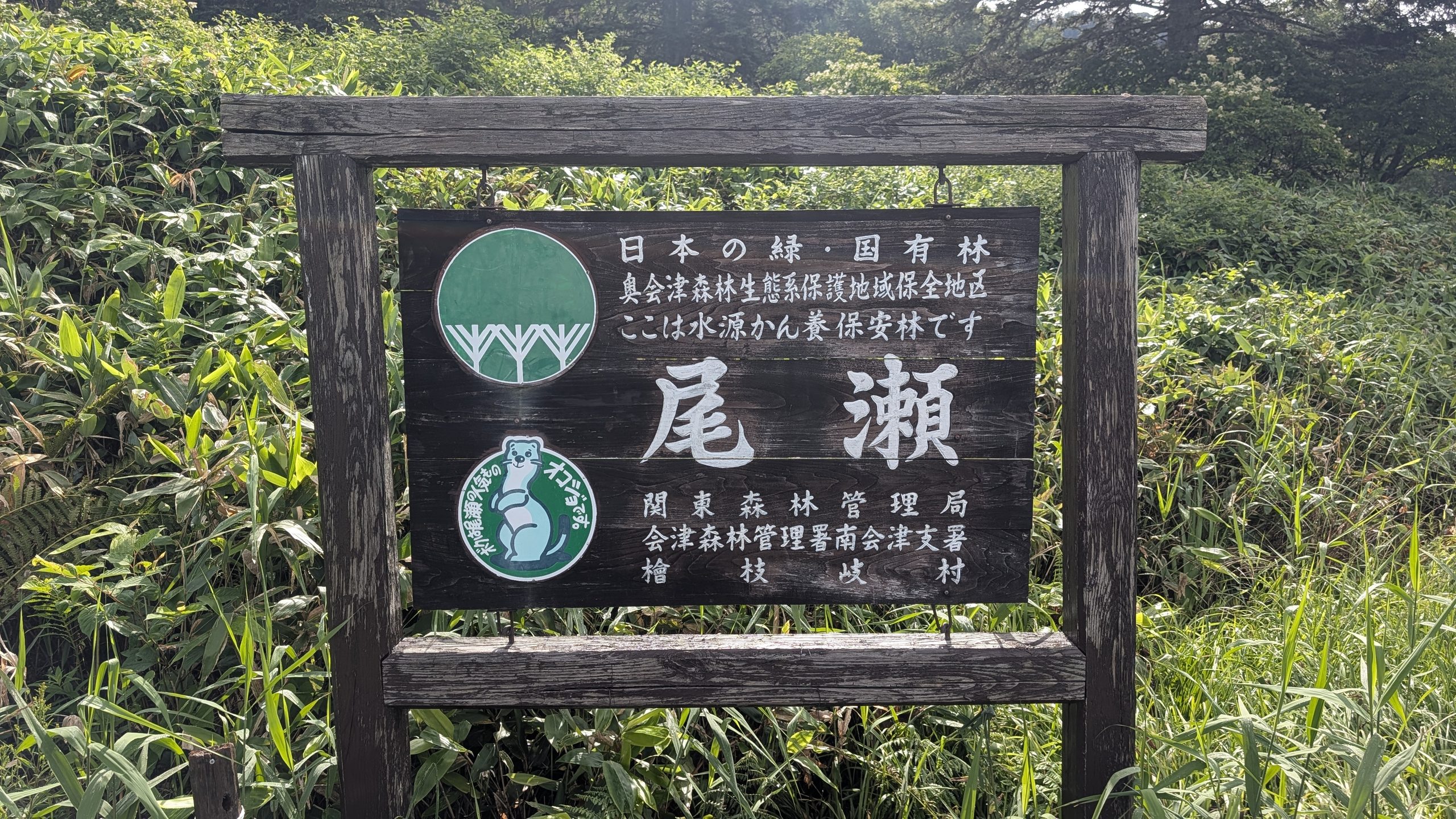 「尾瀬」看板